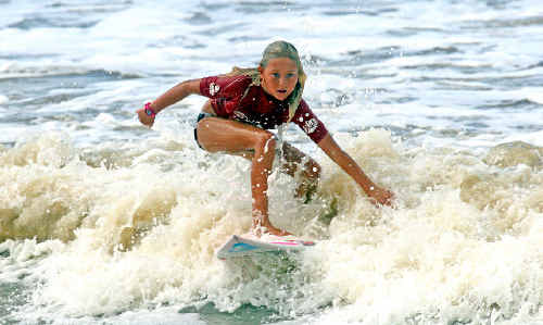Alyssa Lock won the Wahu Surfer Groms Comp. Alyssa Lock won the Wahu Surfer Groms Comp.